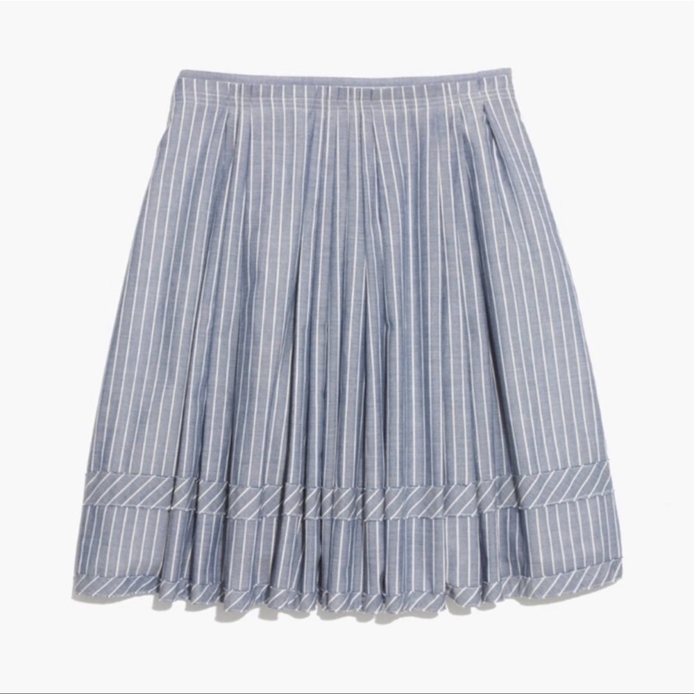 NWOT Madewell | pleated shirt striped skirt